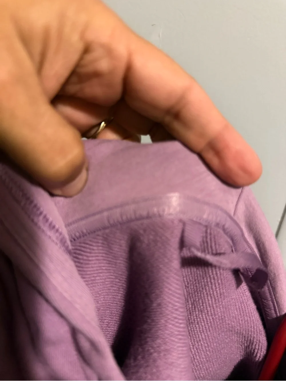 Lululemon All Yours Cropped Hoodie Mauve Purple Pullover V Stitch